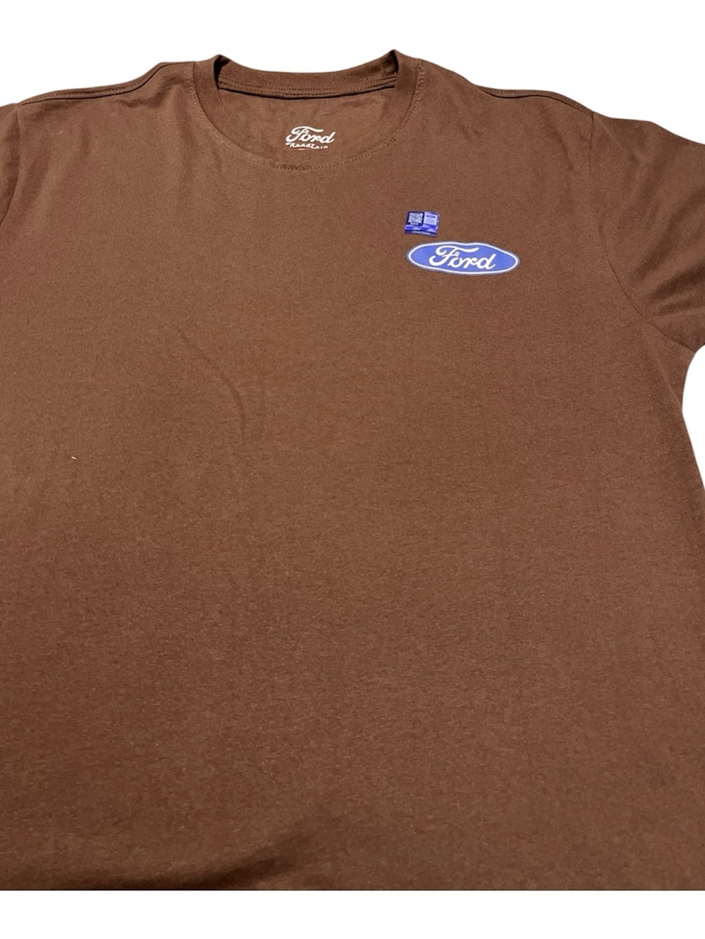 Ford Brown Short Sleeve Tee with Blue Logo